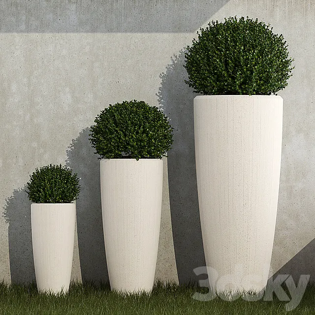 Outdoor Planters 02 3D Model