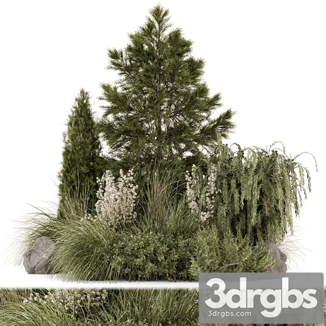 Outdoor Plants Bush Collection Bush Set 1578 3D Model Free