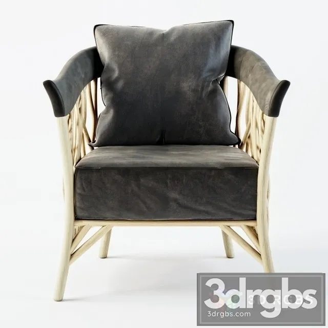 Outdoor Rattan Chair 3D Model Free