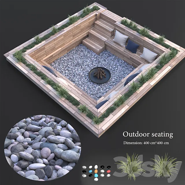 Outdoor seating 3D Model