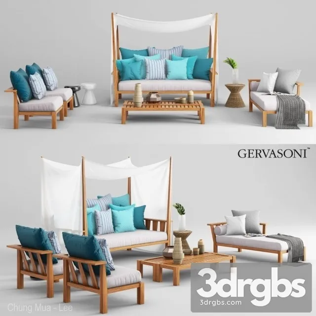Outdoor Set Gervasoni 3D Model Free