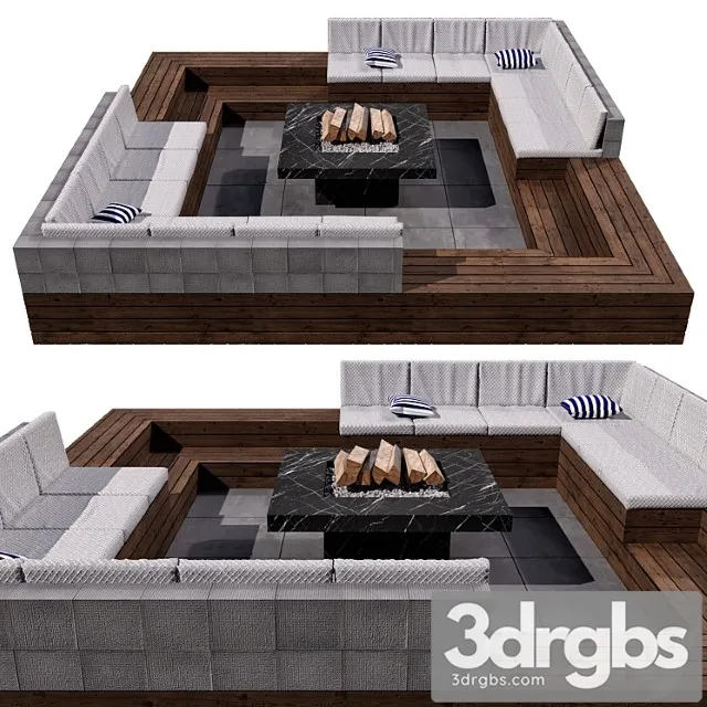 Outdoor sitting area no2 3D Model Free
