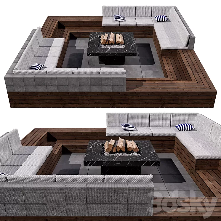 OUTDOOR  SITTING AREA NO2 3D Model