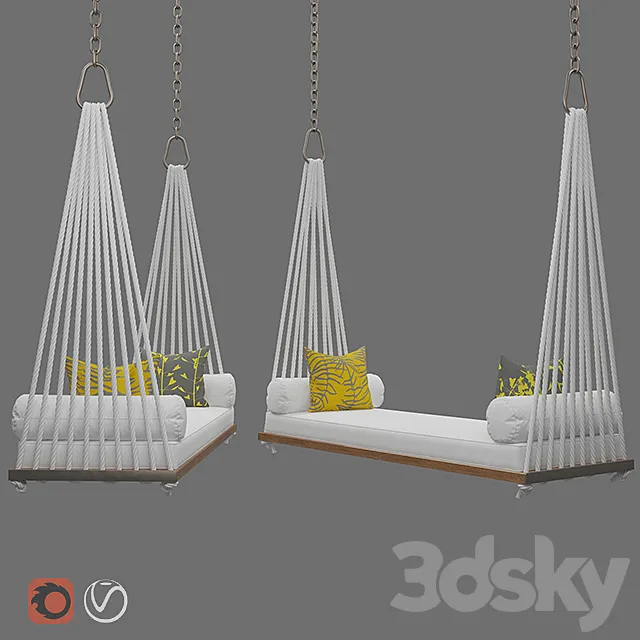 Outdoor Swing Chair 3D Model