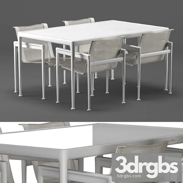 Outdoor Table Set 3D Model Free
