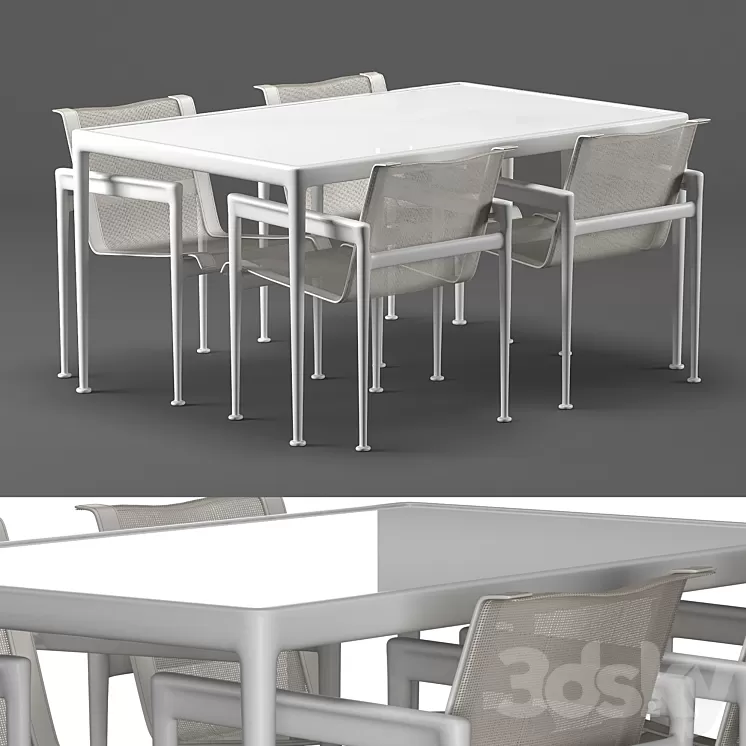 Outdoor table set 3D Model