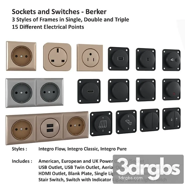 Outlets And Switches 3D Model Free