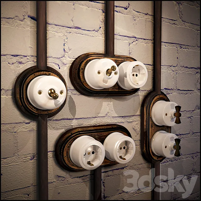 Outlets and switches in the loft 3D Model