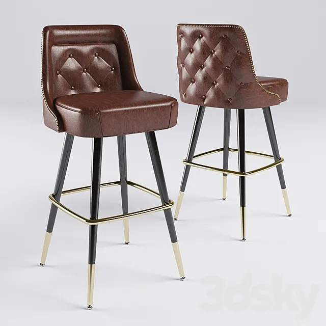 Outlined Bar Lounger 3D Model