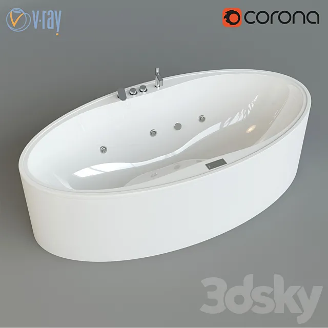 Oval bath Zaphiro 3D Model