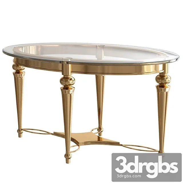 Oval Cocktail Table Galloway 3D Model Free