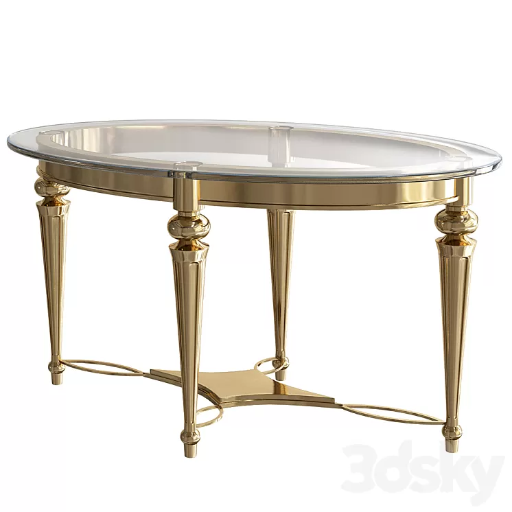 Oval Cocktail Table Galloway 3D Model