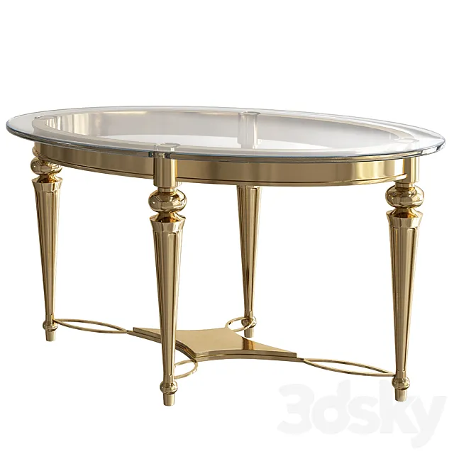 Oval Cocktail Table. Galloway 3DModel