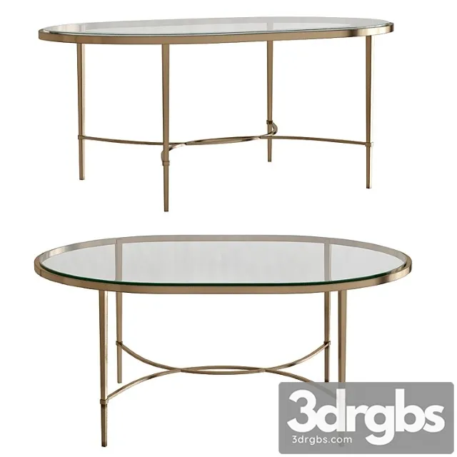 Oval coffee table 2 3D Model Free