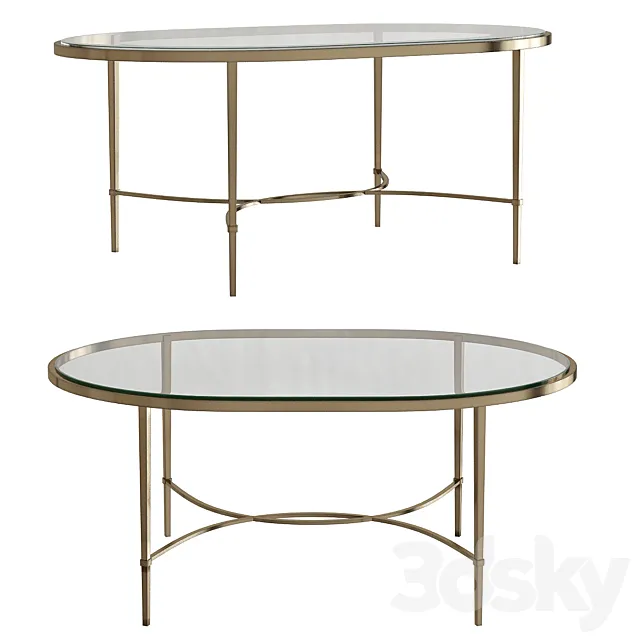 Oval Coffee Table 3D Model