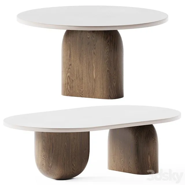 Oval Coffee Table Philip by Essential Home 3D Model