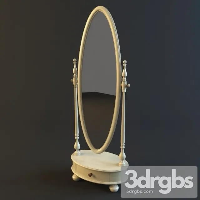 Oval Mirror Modenese Gastone 3D Model Free