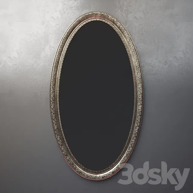Oval mirrors (baguette art.BR 1034-GLDR1) 3D Model