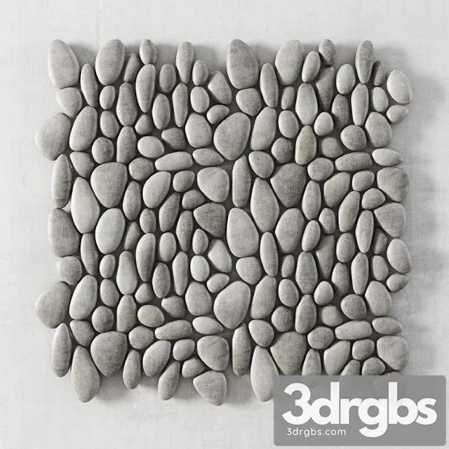 oval pebble panel 3D Model Free