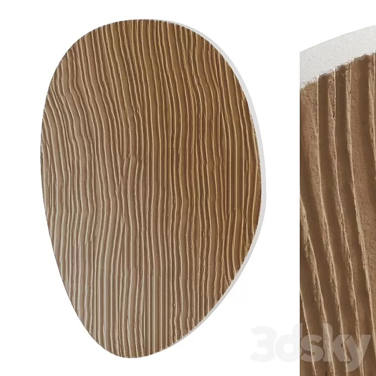 Oval plaster panel 3D Model Free