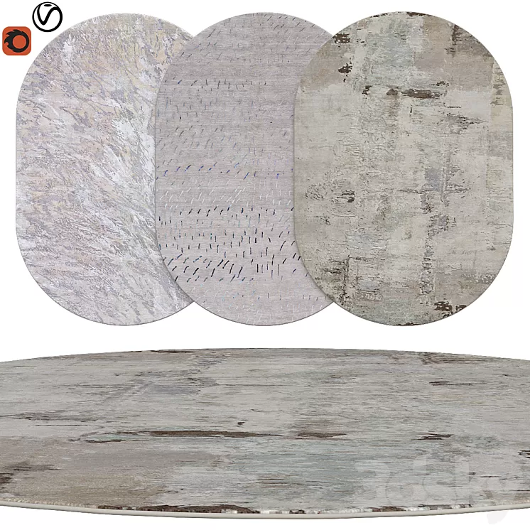 oval rugs | 28 3D Model