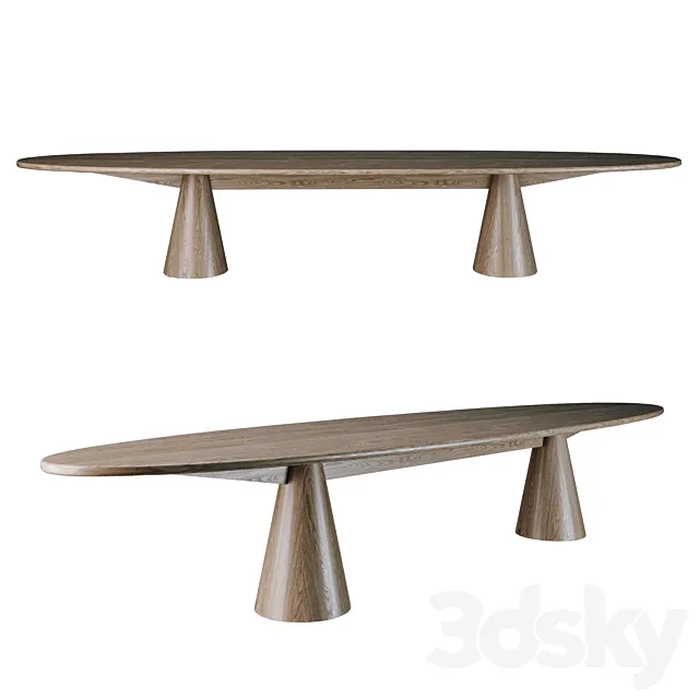 Oval table 3D Model