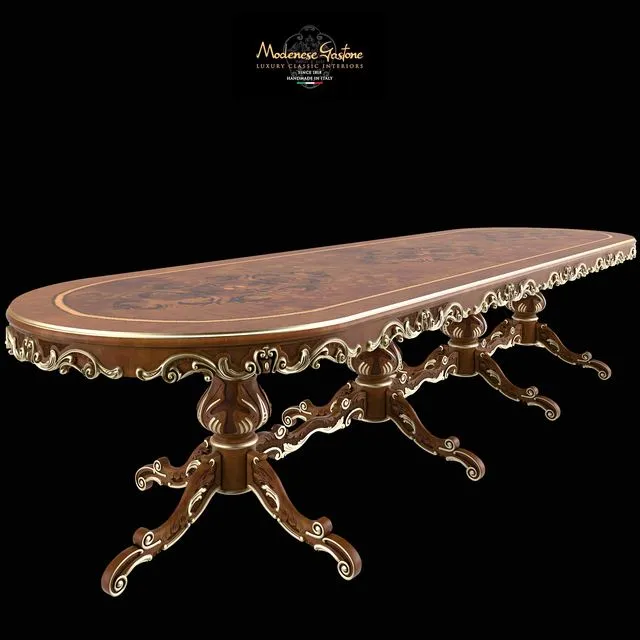 Oval table Modenese Gastone Art 12137 3D Model