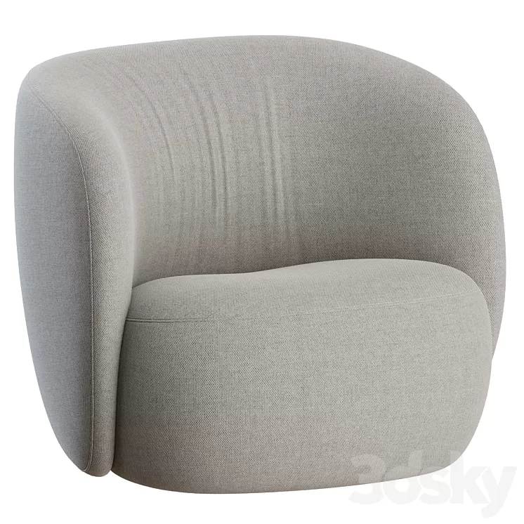 Ovata Large Lounge Chair by Wendelbo 3D Model