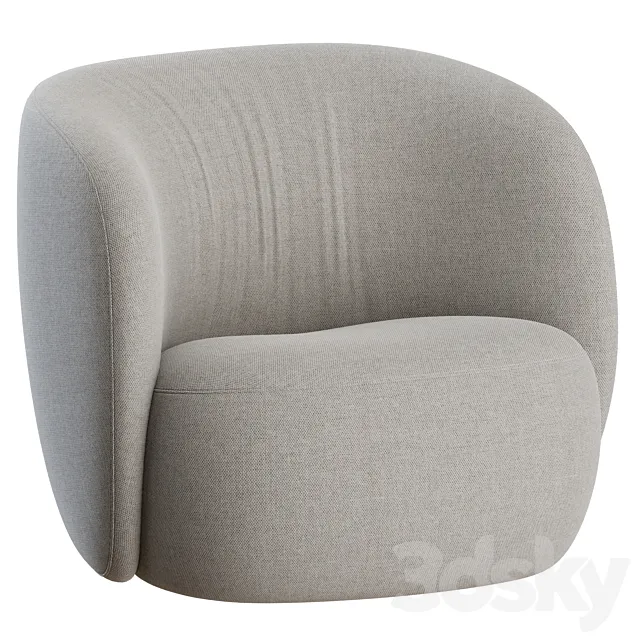 Ovata Large Lounge Chair by Wendelbo 3DModel