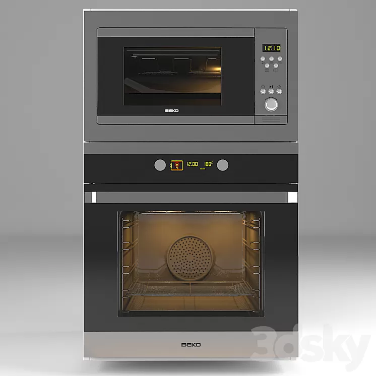 Oven Beko MWB-2310EX and OIM25601X 3D Model