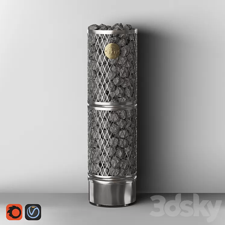 Oven for sauna IKI Pillar 9 kW 3D Model