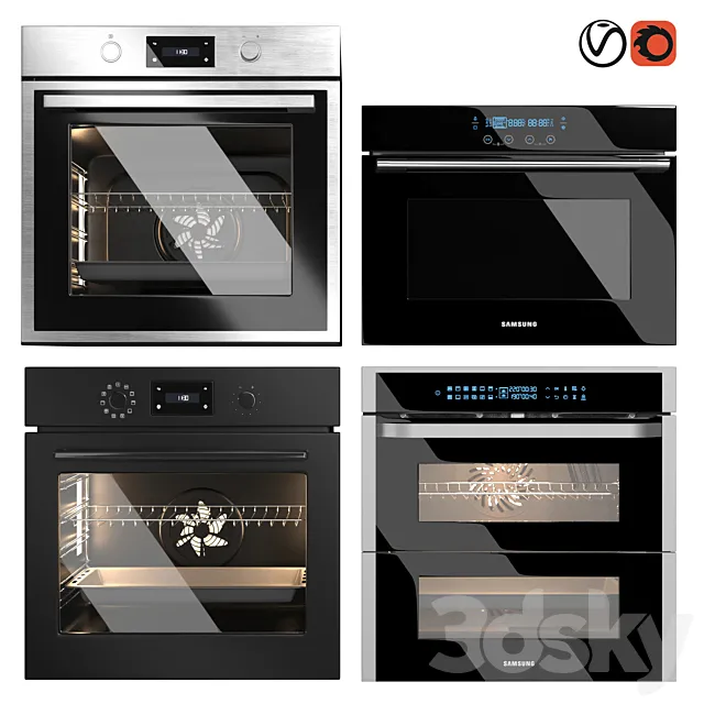 Oven set from IKEA and Samsung 3D Model