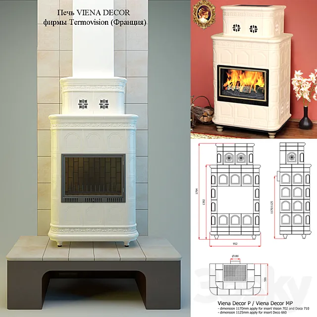 Oven VIENA DECOR Manufacturer: Termovision (France) 3DModel