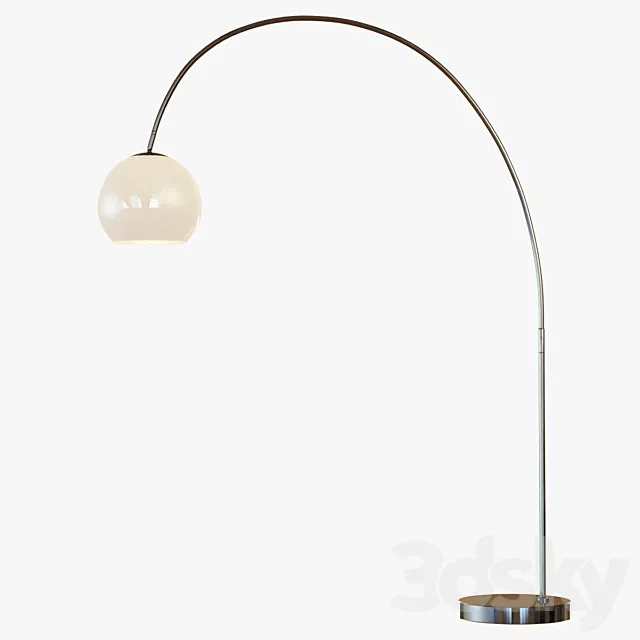 Overarching Acrylic Shade Floor Lamp 3DModel