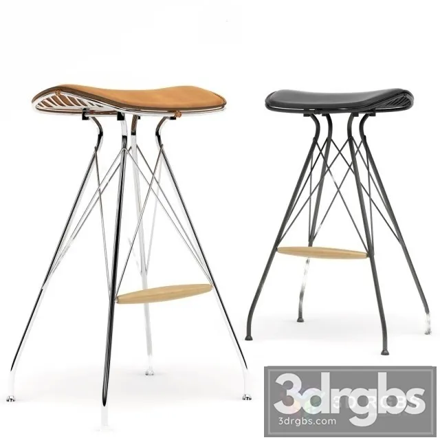 Overgaard Dyrman Wire Bar Stool 3D Model Free