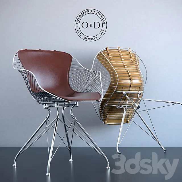 OVERGAARD ​​& DYRMAN Wire Dining Chair 3D Model