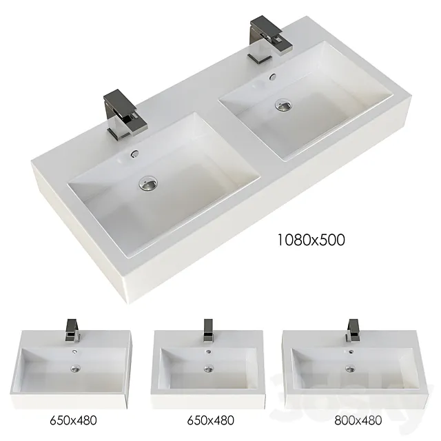 Overhead sinks Hidra Loft (large) 3D Model