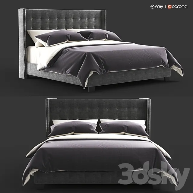 Overstock Melina Tufted Linen Wingback Bed by iNSPIRE Q Bold Free Download