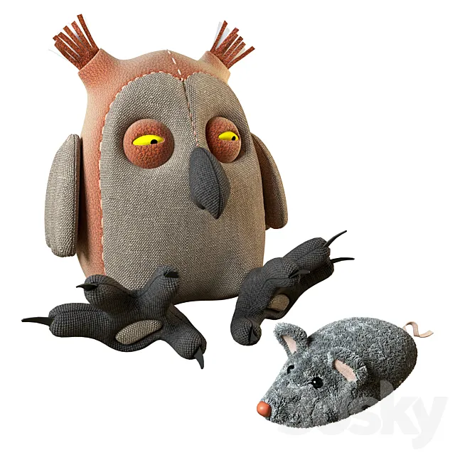 Owl and mouse 3DModel