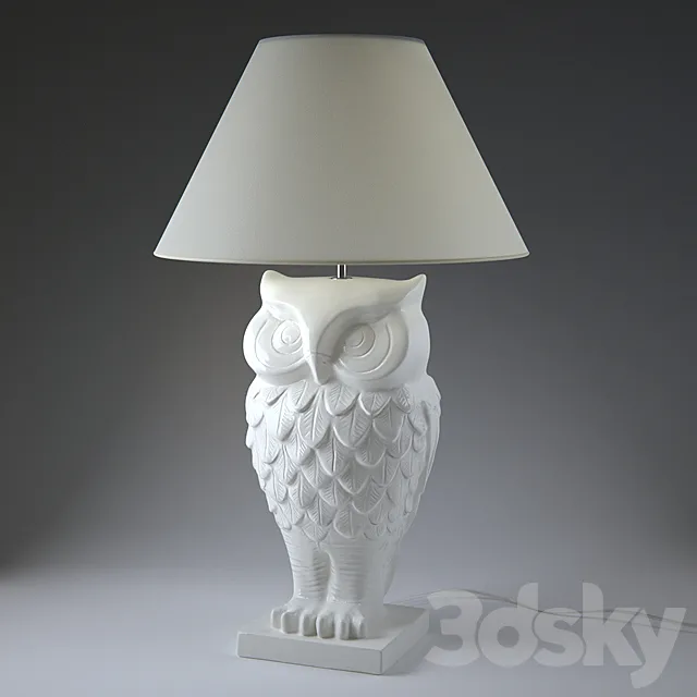 Owl Lamp 3D Model