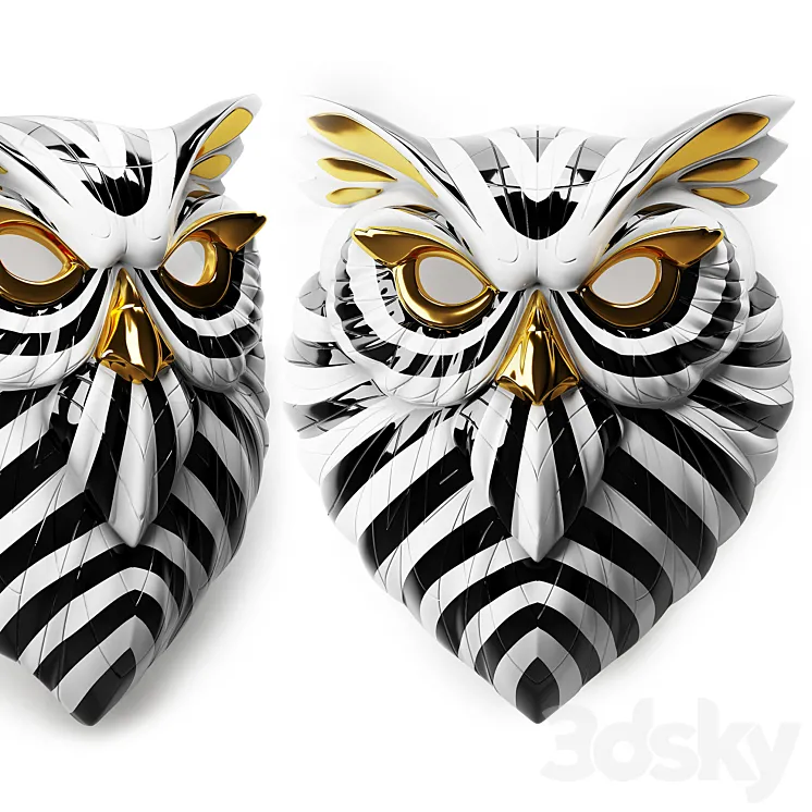Owl mask lladro 3D Model Free