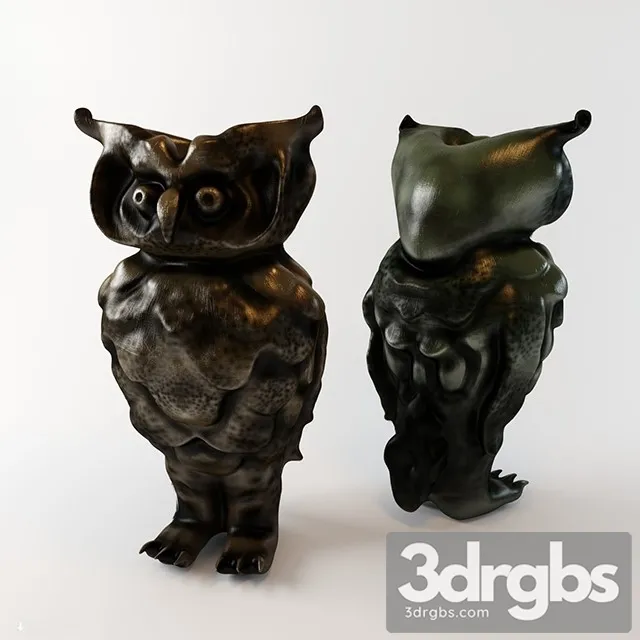Owl Sculpture 3D Model Free