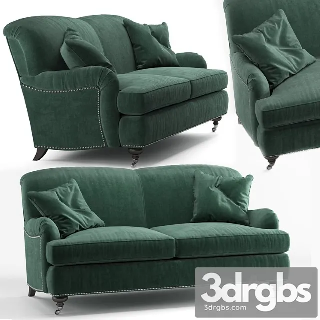 Oxford sofa kent emerald by ethan allen 2 3D Model Free
