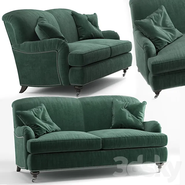 Oxford sofa. Kent Emerald. by Ethan Allen 3DModel