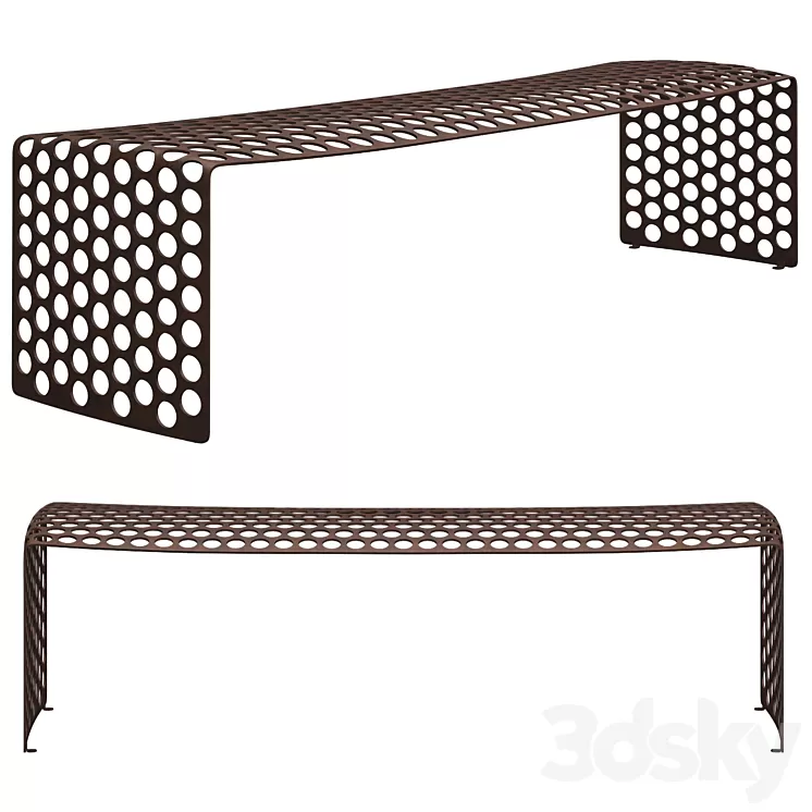Oxyd metal bench 3D Model