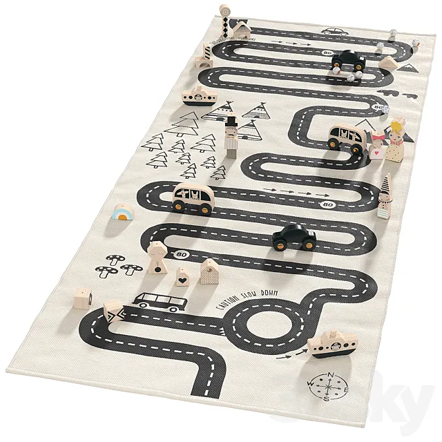 Oyolivingdesign Adventure Rug Offwhite 3D Model