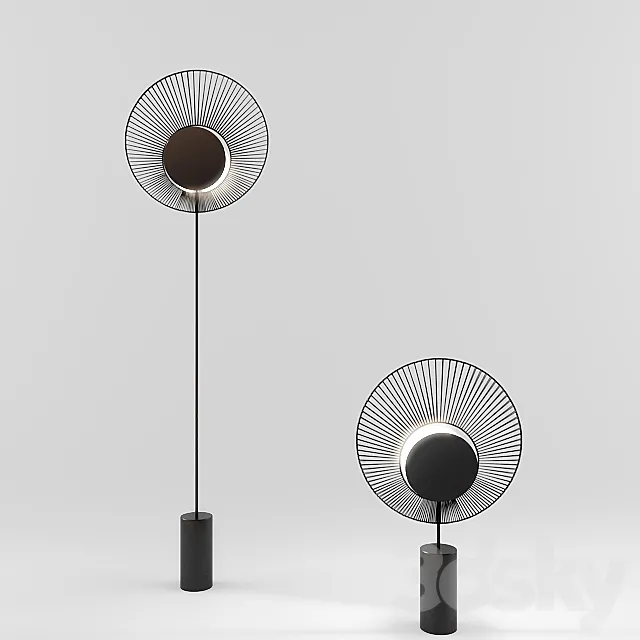 Oyster floor lamp 3D Model
