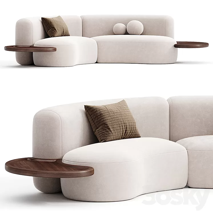 Oze Modular Sofa 3D Model Free