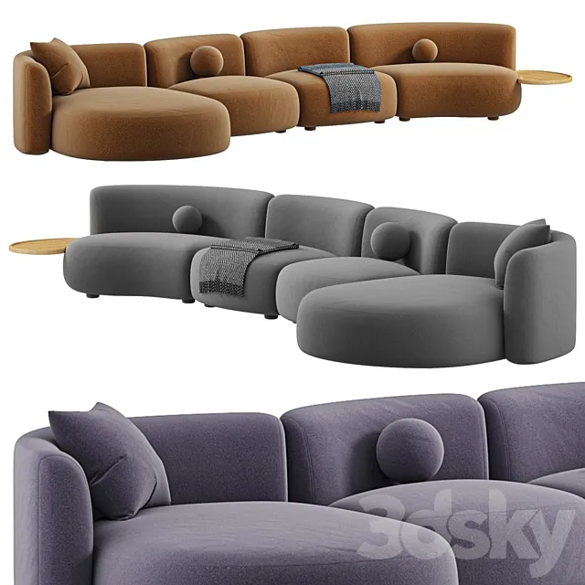 OZE MODULAR SOFA Delcourt Collection 3DModel