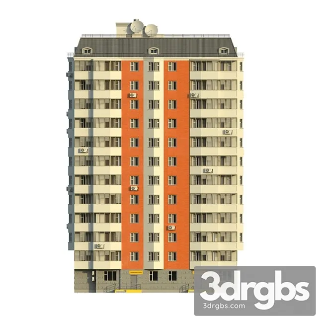 P44t 1 Sektsiia 12etazhei 3D Model Free